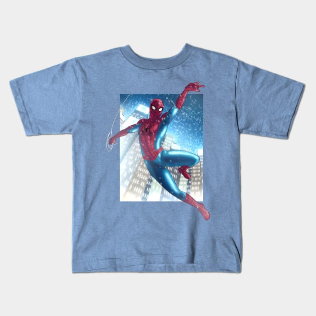 Snowy NY Kids T-Shirt by Vivalski